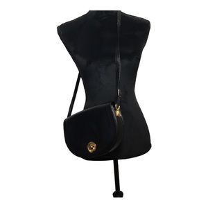 Zohar Black Leather Shoulder Bag